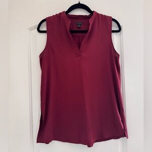 Ann Taylor Sleeveless Wine Blouse
